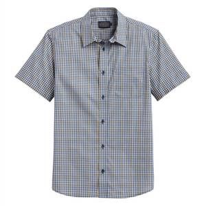 NEW PENDLETON men's academy short sleeve shirt in navy/ natural plaid